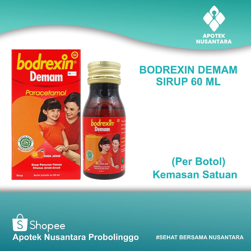Bodrexin Demam Orange Sirup 60 mL / Bodrexin Anak