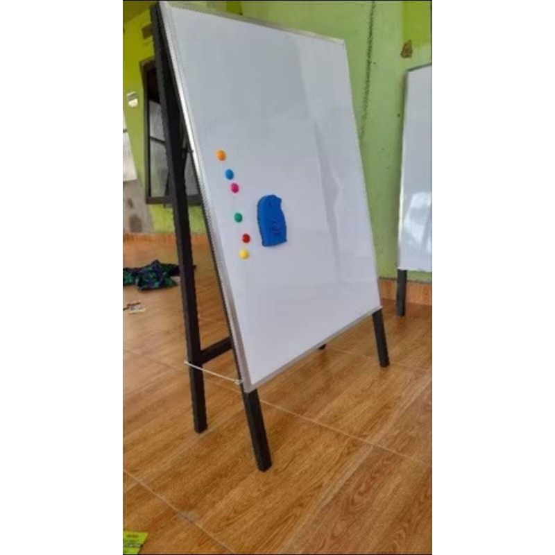 

Papan Tulis Anak White board Magnet Kaki lipat 60cm x 80cm