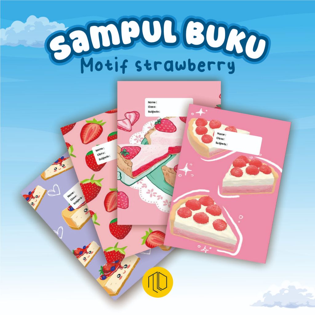 

SAMPUL BUKU AESTHETIC ISI 10 PCS / SAMPUL BUKU MOTIF STRAWBERRY / SAMPUL BUKU BOOK COVER A5/B5 / Sampul Buku Kotak - Sampul Buku Aesthetic - Book Cover - Kertas Kado - Wrapping Paper - Kertas Sampul / SAMPUL BUKU CUSTOM DESAIN 2