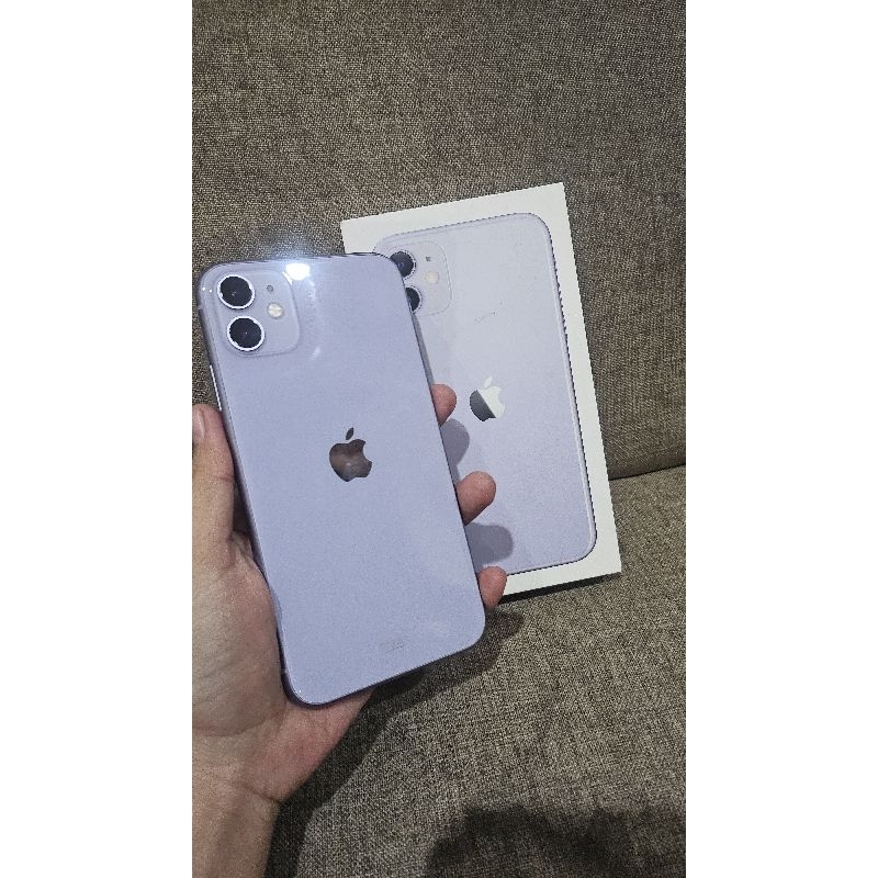 Iphone 11, 128 Gb, Ibox, bh 95%, garansi Ibox habis, seken, purple