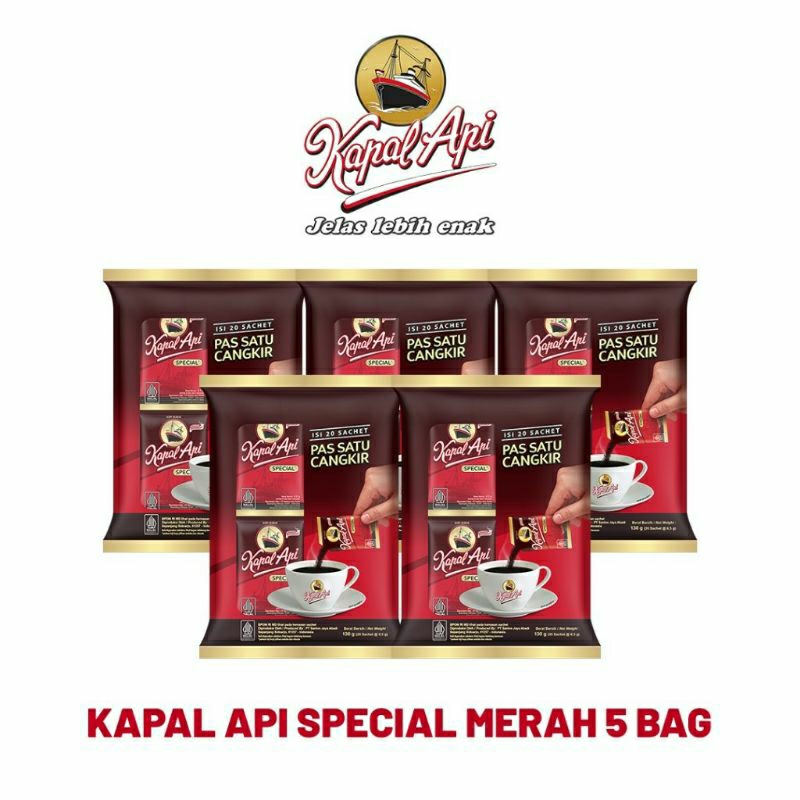 

Kopi Kapal Api Merah Mini 6gr 5 Pack / 10 Renceng / 100pcs