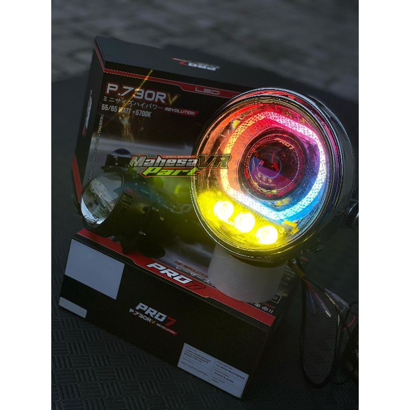 BILED PRO7 NINJA R/SS P730RV REVOLUTION 55/65WATT SET MINILASER 3 MATA SET SHORD VAHID WELCOME WRGB 