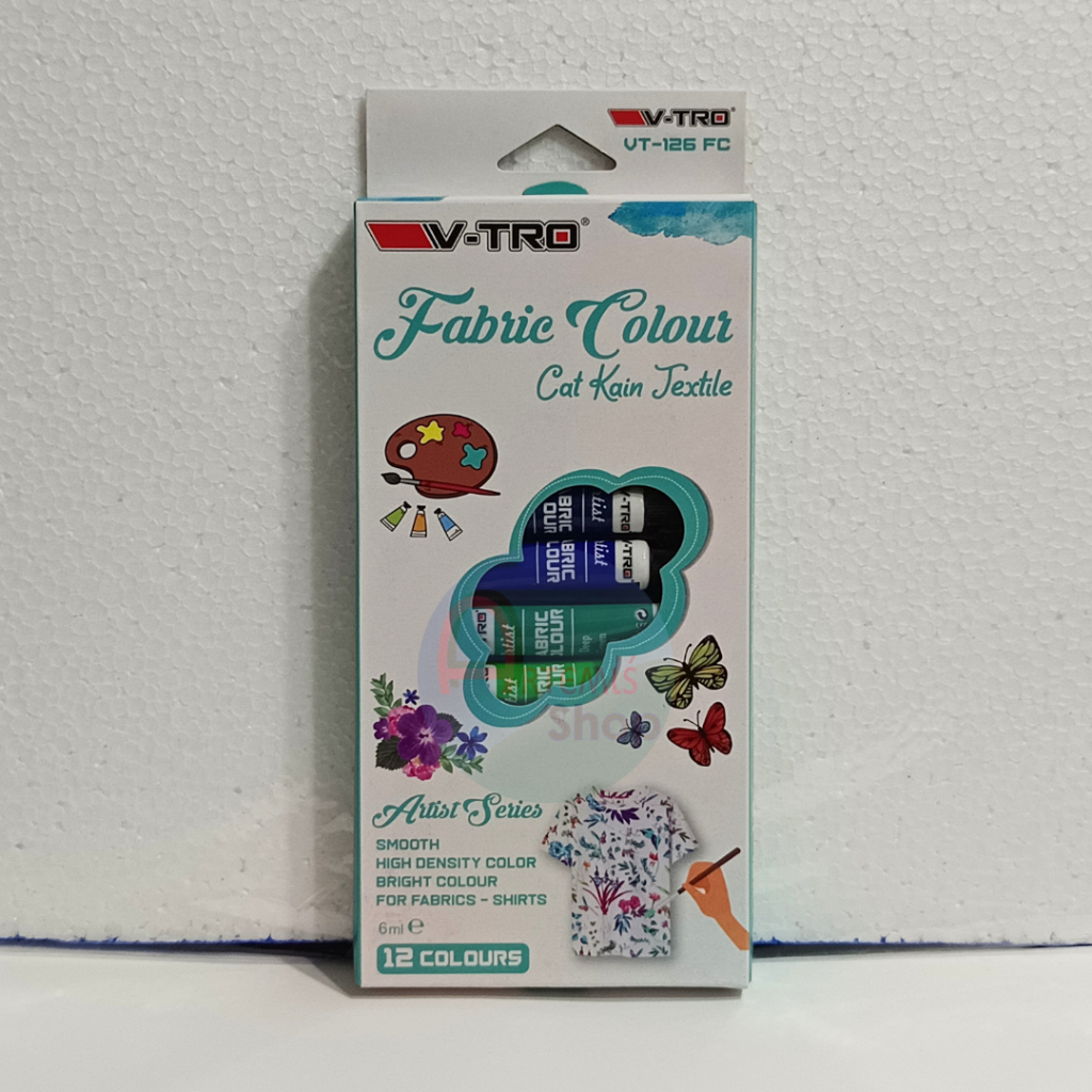 

Fabric Colour Cat Kain Textile Tekstil 12 Warna V-TRO VT-126 FC