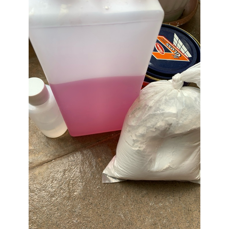 Paket resin talk katalis/ resin untuk nat tambal sambung marmer dan granit