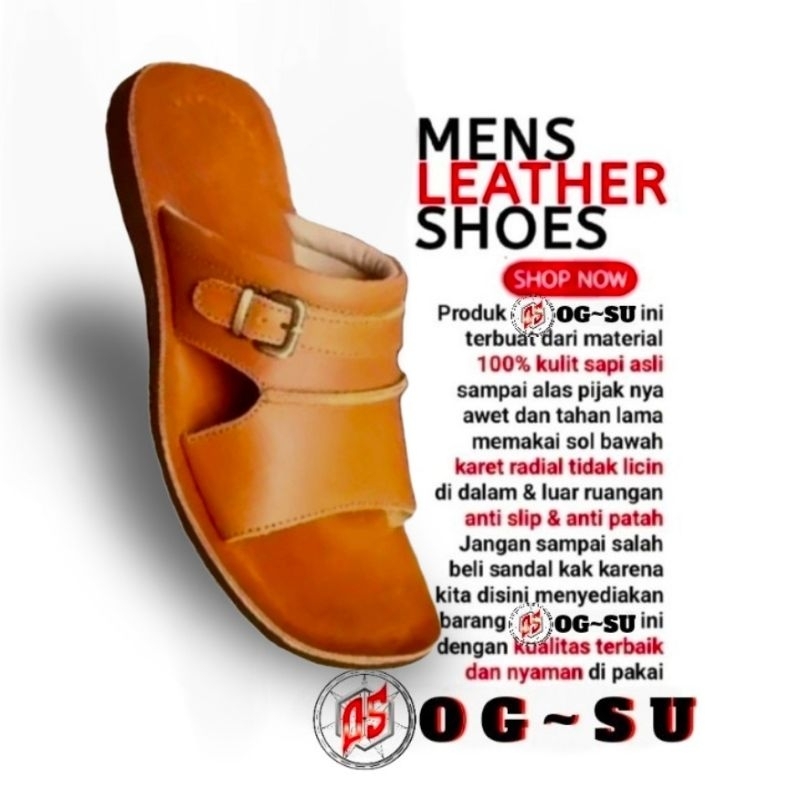 Sandal kulit pria original || Sandal pria kulit Asli || Sandal pria