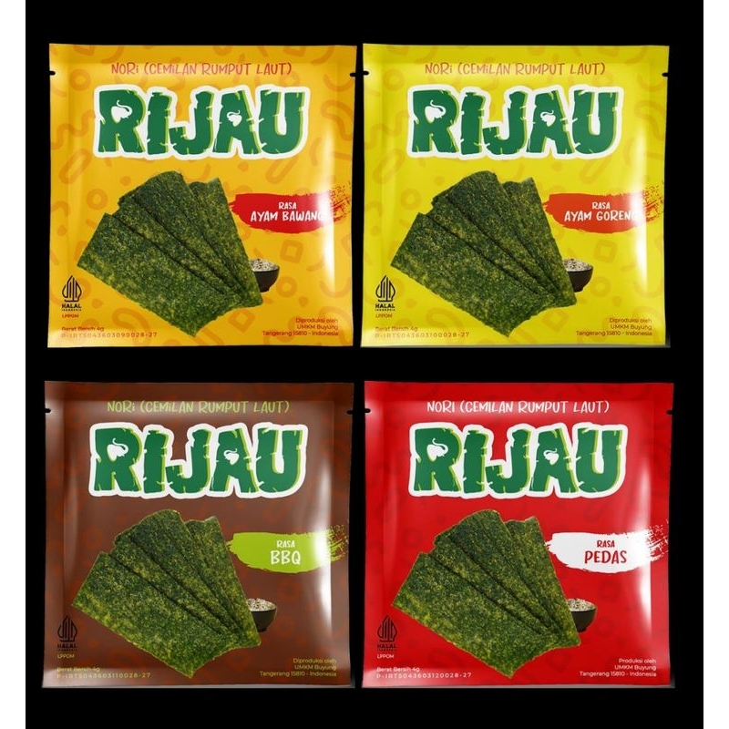 

RIJAU RUMPUT LAUT SNACK 1 BOX ISI 12 PCS