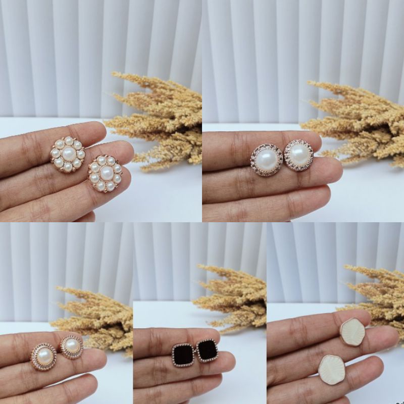 anting hijab/klip anting/anting hijab mutiara/anting kelopak