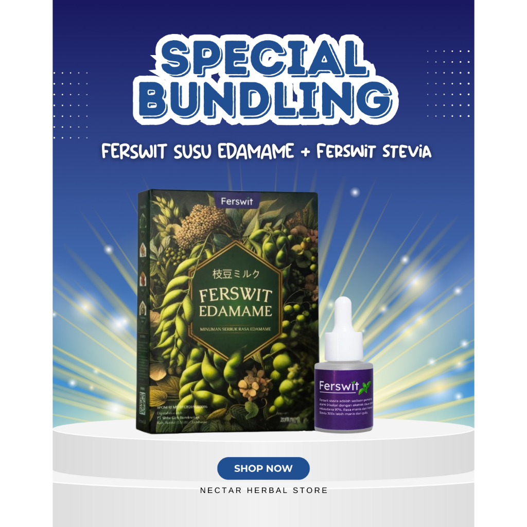 

Ferswit SteviaMilk x Susu Edamame & Pemanis Stevia Alami Tanpa Kalori - Paket 2 in 1