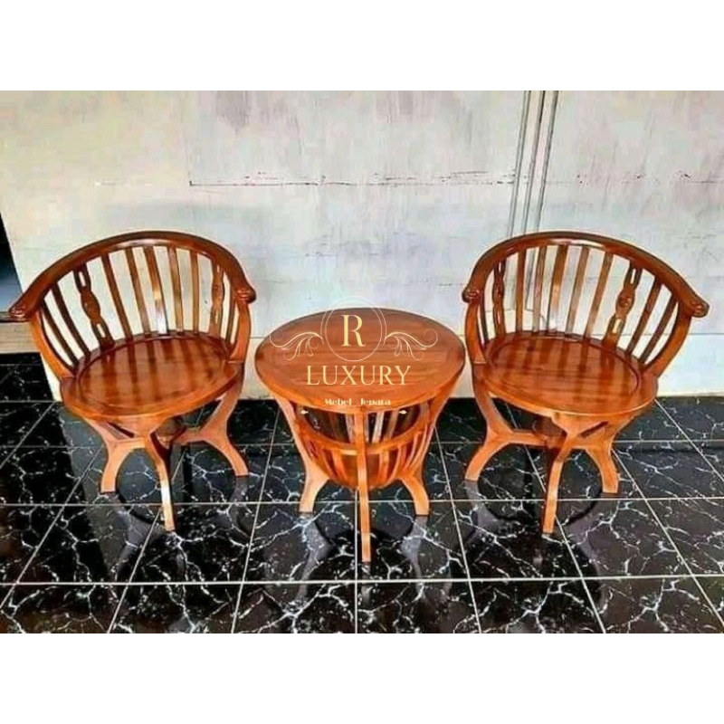 SET KURSI TERAS KURSI TAMU TERAS MANGKOK JATI !