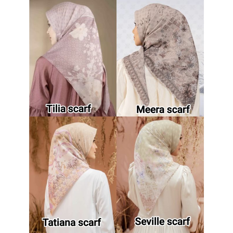 NEW Scarf Wearing klamby Seville Tatiana Meera Tilia vanilla hijab heaven lights buttonscarves