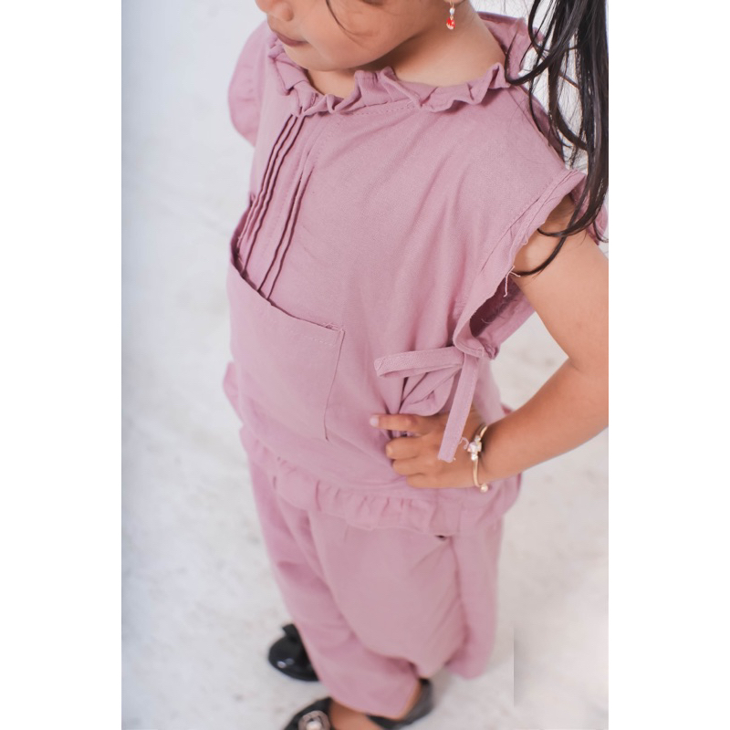 YONNA SET / Top Rompi Kulot anak/ Setelan Anak perempuan/ set rompi kulot anak/ setelan anak lucu ko