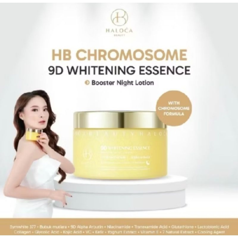 Haloca Beauty 9D Whitening Essence Booster Night Lotion CHROMOSOME
