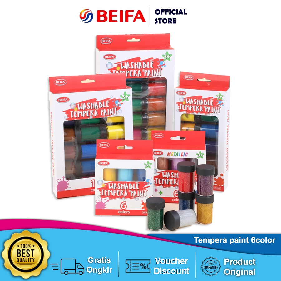 

Jual Produk Beifa Cat Poster Tempera DD113 6 Warna 22ml, Mudah Dibersihkan & Cepat Kering ''