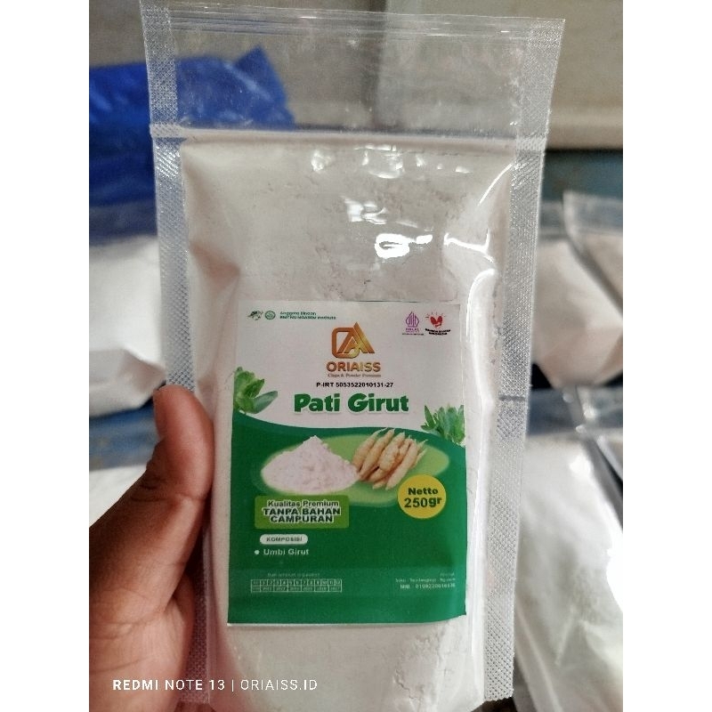 

❣Oriaiss.id❣ Tepung/Pati Girut Asli (250 gr) Tanpa Campuran Terbuat Dari Umbi Girut Segar dan Pilihan