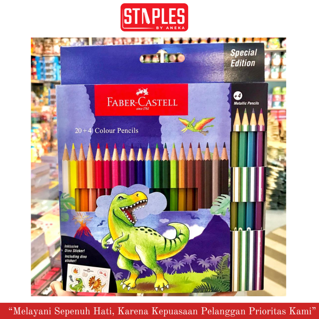 

Faber Castell Color Pencil Dino Special Edition / Pensil Warna 12 Warna / Pensil Warna 24 Warna