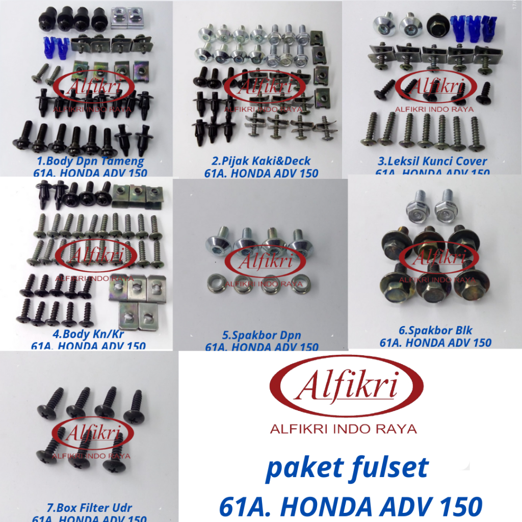 61A. ADV 150  Baut Lengkap Full Set Body Honda ADV 150  / Baut Lengkap Fullset Bodi Honda ADV 150