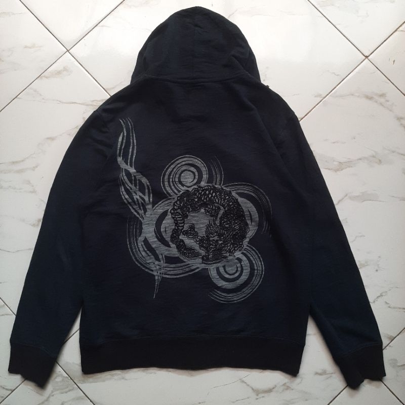 zip hoodie vintage Sukajan dragon ori osaka japan