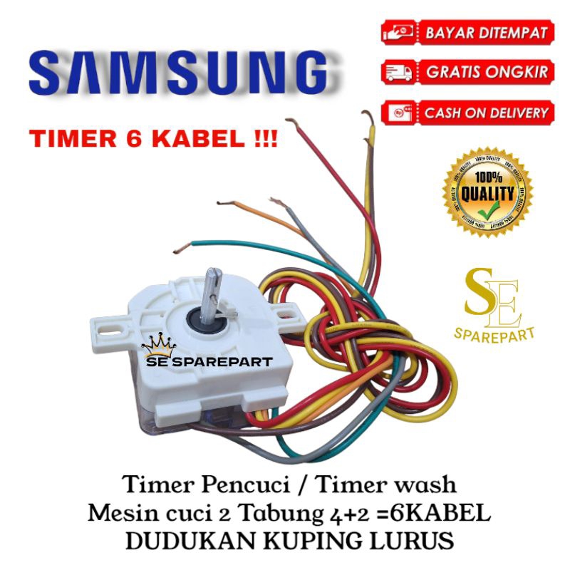 TIMER WASH TIMER PENCUCI 6 KABEL MESIN CUCI SAMSUNG 2 TABUNG BERKWALITAS