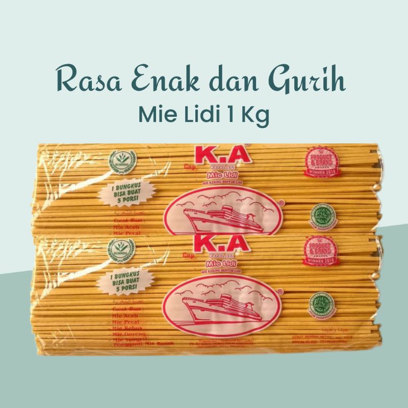 

Mie Lidi / Mie Gomak / Mie Lidi Medan 1 Kg Cap Kapal Api