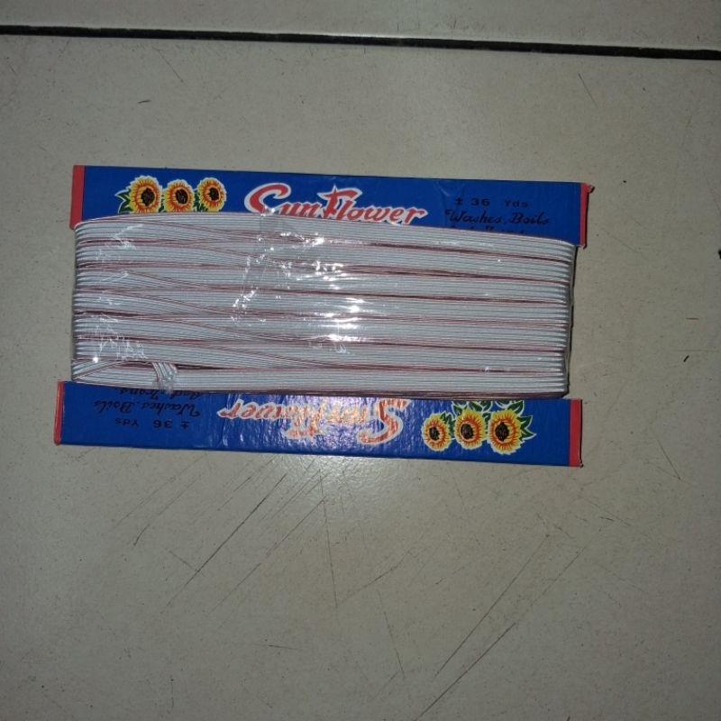 Karet Kolor Elastis 1cm Merek SUNFLOWER ASLI ORIGINAL Best Quality