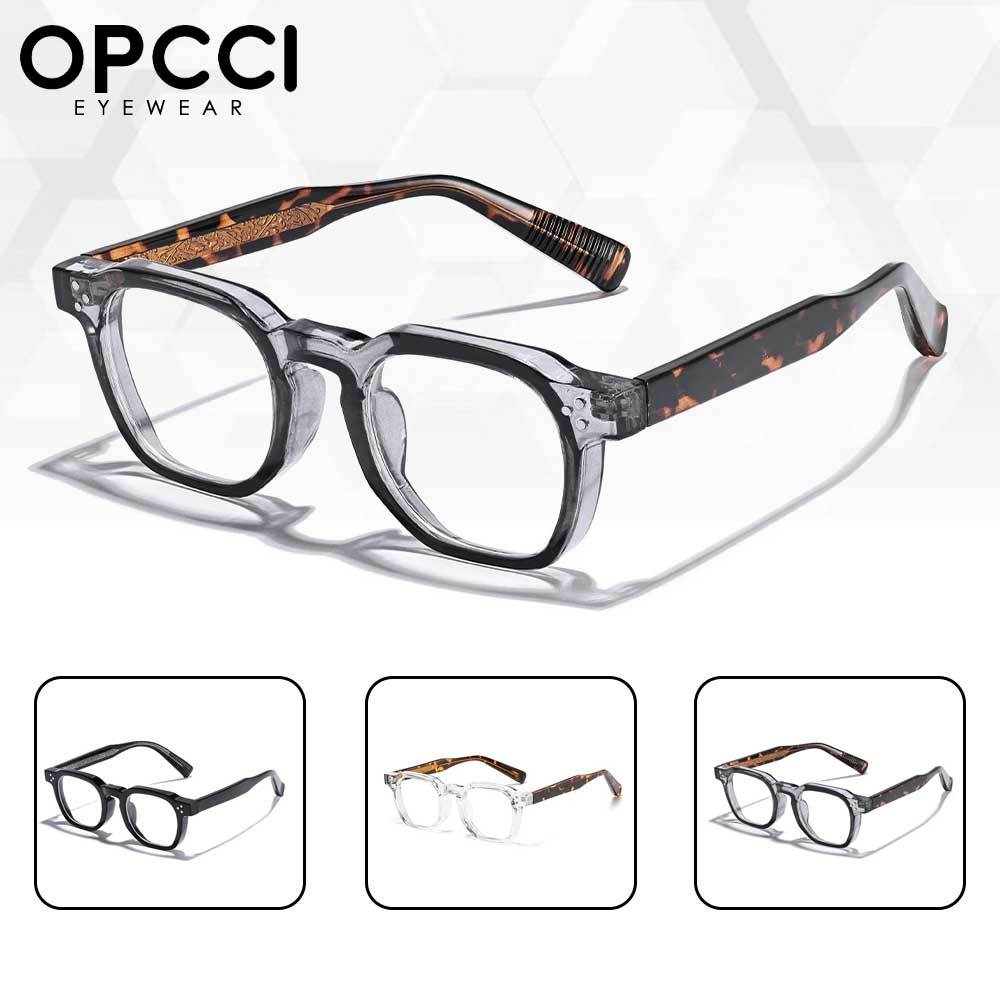 OPCCI Kacamata Antiradiasi Blueray Sinar Biru Bentuk Kotak Bahan TR90 Acetate Bisa Minus Fashion Pri