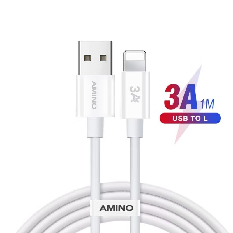 AMINO Cable Charger Type E to Lightning fast charging