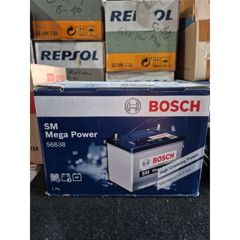 Aki Mobil BOSCH SM Mega Power Plus 56638 | Aki Kering 66Ah | 320i, A4, Hilux, Fortuner, Innova | Beb