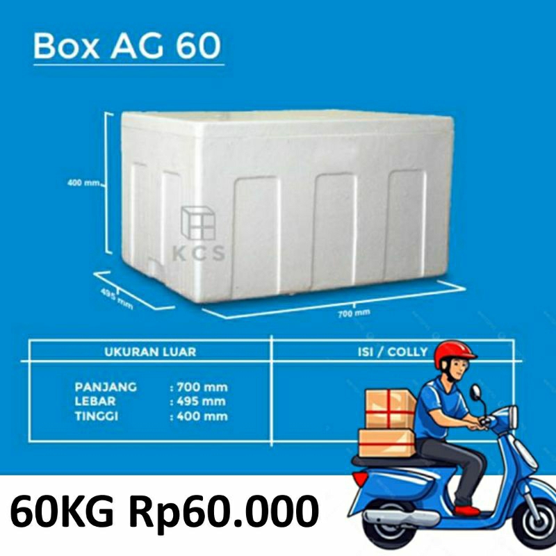 

(INSTAN) Box Foam 60kg / stereofoam box 60kg