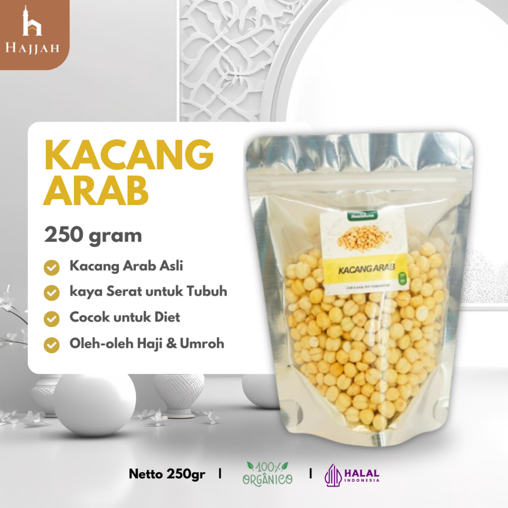 

Kacang Arab 250 gram Oleh-Oleh Haji dan Umroh COD Makassar Asli 100% Original