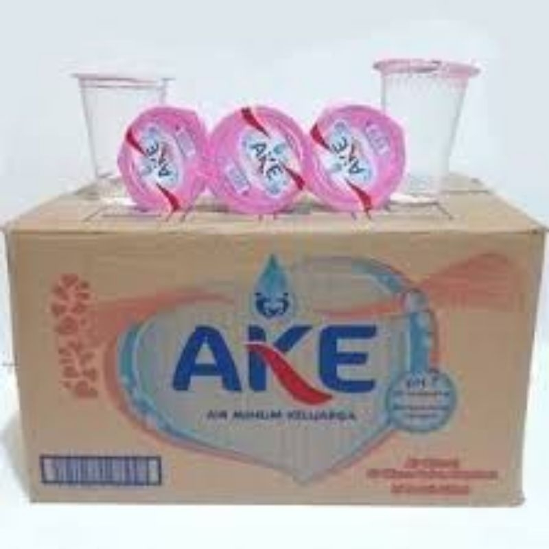 

Ake Air mineral Gelas 200ml 1dus isi 48pcs