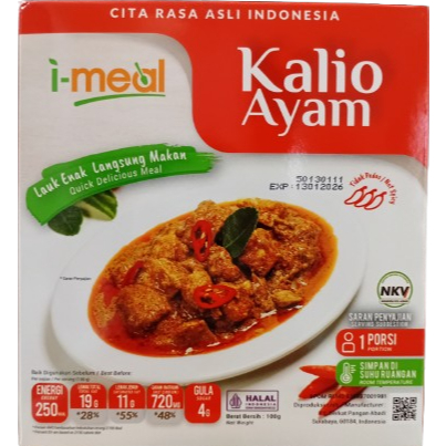 

i-Meal Kalio Ayam siap saji imeal makanan instan makanan siap saji makanan sehat 100 gram