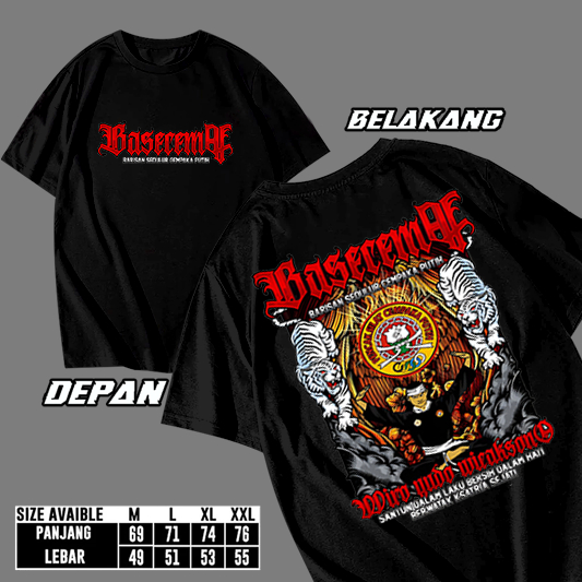 Kaos Basecamp Cempaka Putih - Baju Basecamp Cempaka Putih - Bahan Semi Katun 30s Adem Digunakan - Ba