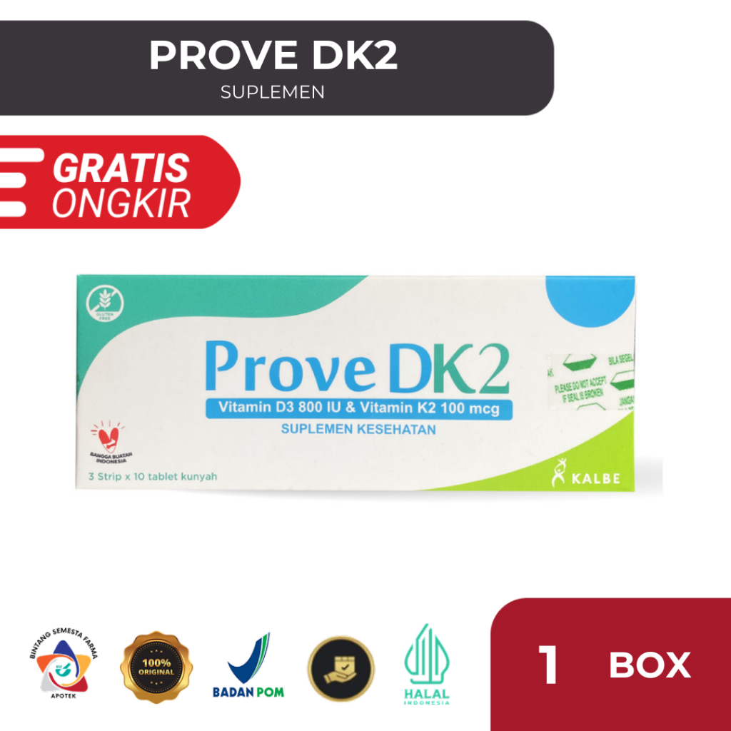 Prove DK2 - Vitamin D3 800 IU & K2 100 Mcg Suplemen Kesehatan