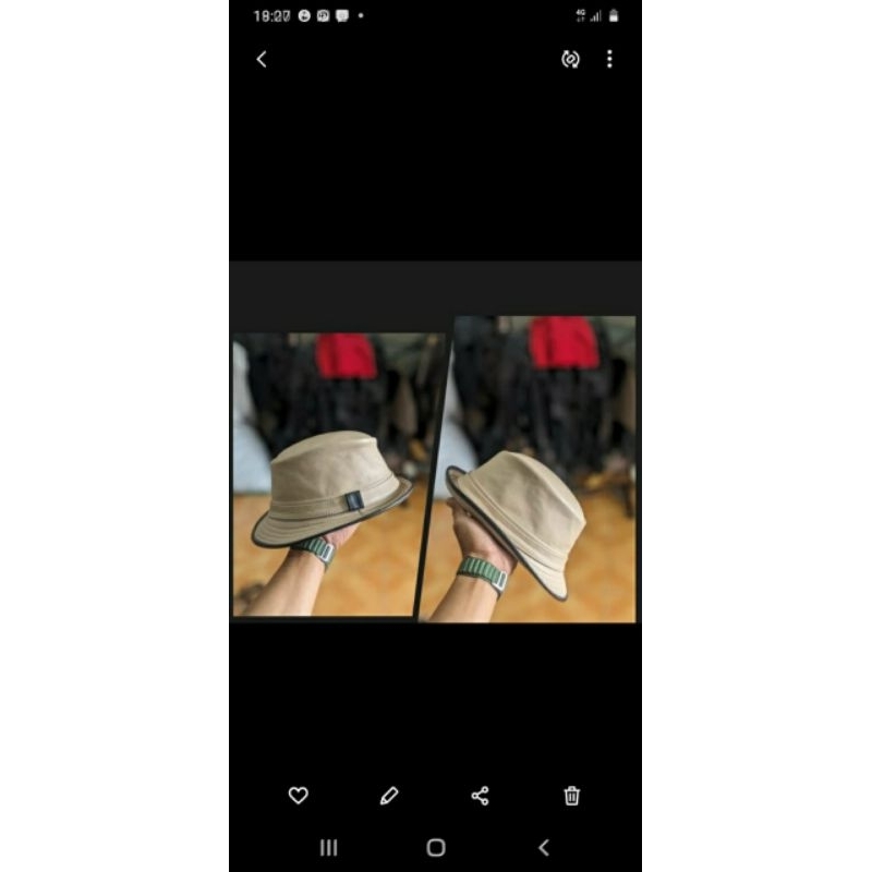 Topi Tompi Kulit Asli - Laken Pria Kulit Asli Garut S / M / L