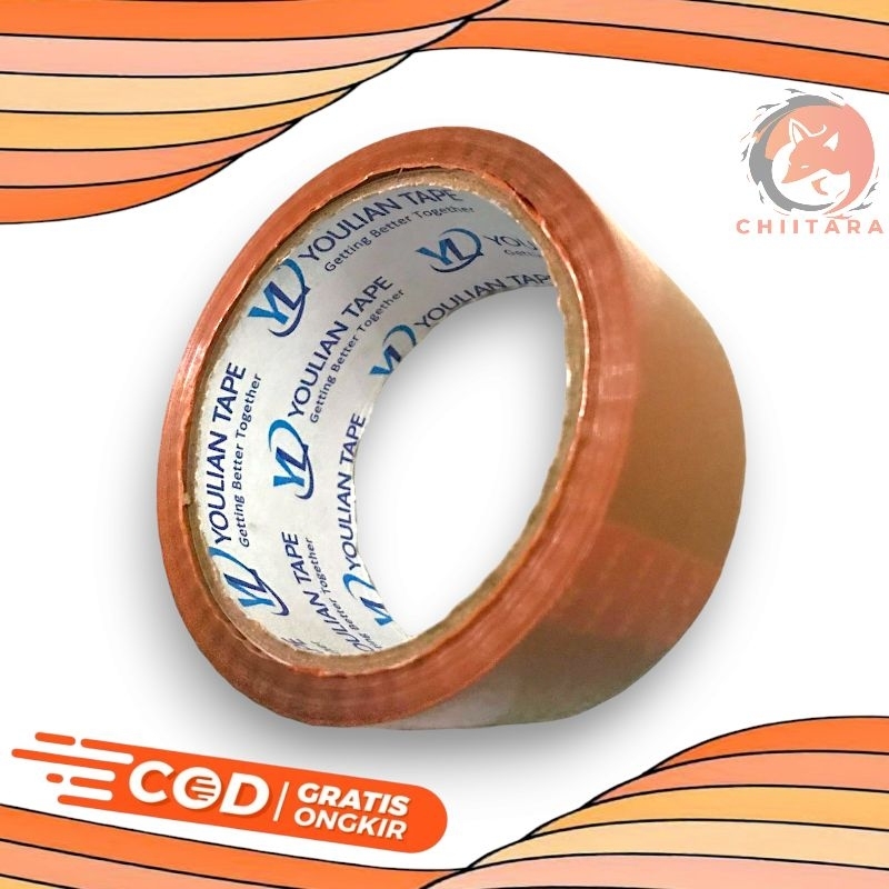 

Lakban Coklat YOU LIAN TAPE 45mm x 90yard | Lakban Packing Kuat & Tidak Mudah Putus