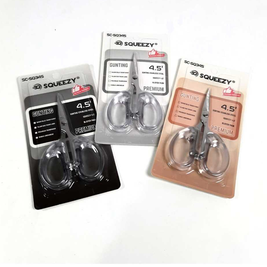 

Grosir (1pcs) Gunting Kecil Stainless Steel tahan karat SC-SQ345 SQUEEZY