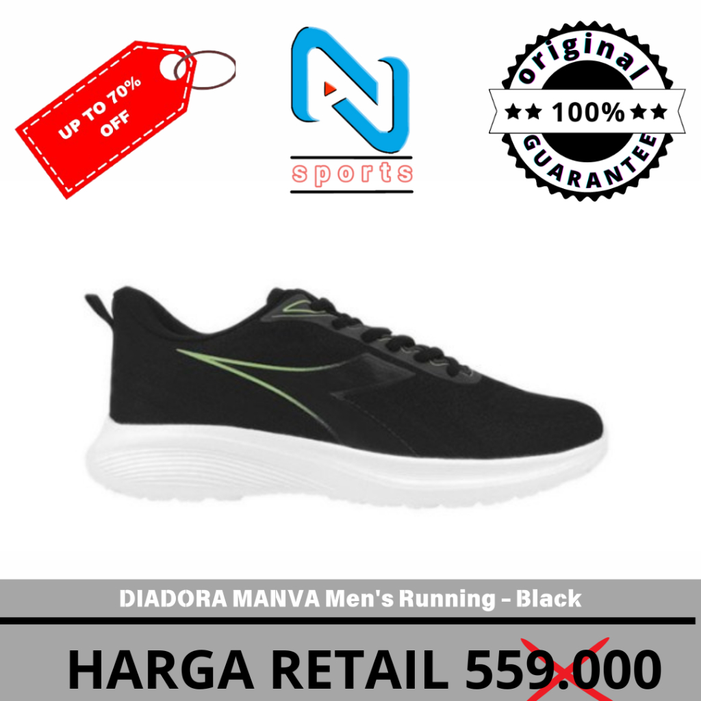 Diadora Manva Men's Running - Black DIAX24F1112B