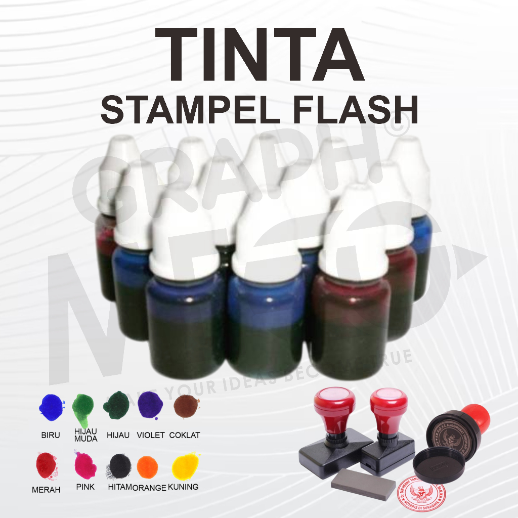 

Tinta Stampel Flash 5ml, TINTA STAMPEL KILAT