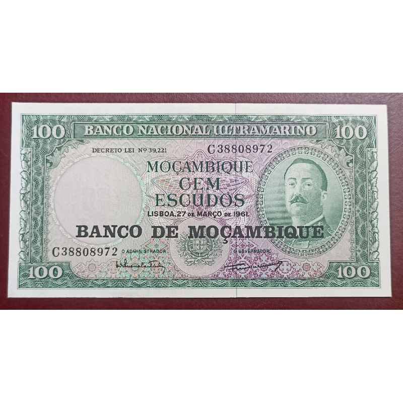 UANG KERTAS MOZAMBIK 100 ESCUDOS