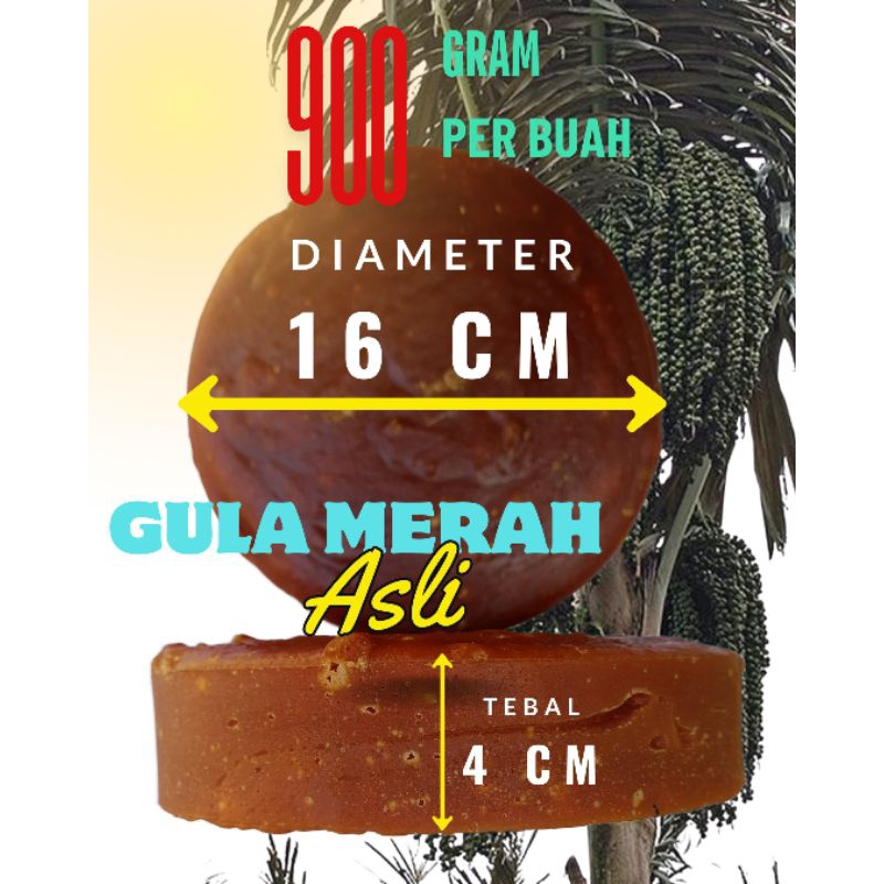 

Gula aren / gula kawung/ gula merah besar berat satuan 900 - 950 gram
