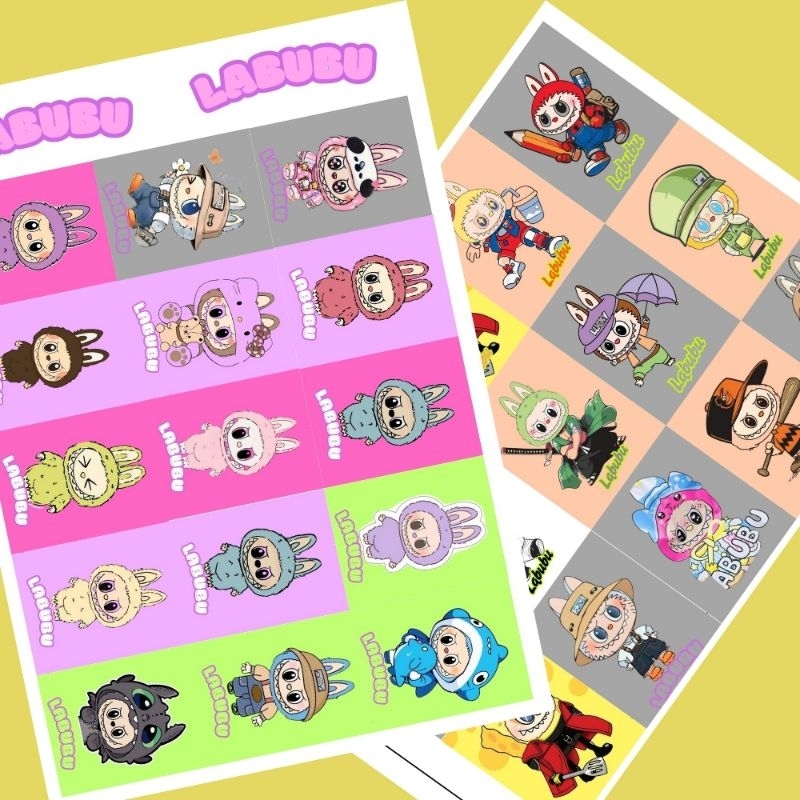 

LABUBU STIKER KOTAK 30 PCS TINGGAL TEMPEL - STIKER ANAK ANAK