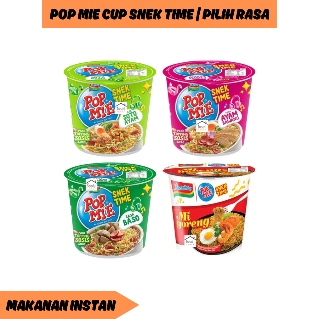 

Pop Mie Snek Time Kuah & Goreng Berbagai Varian Pilih Rasa