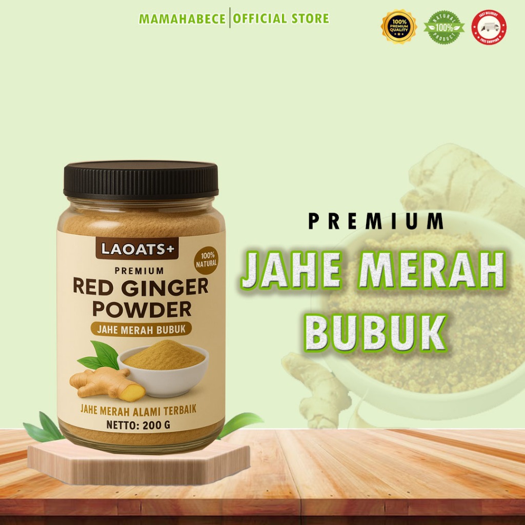 

Bubuk Jahe Merah Premium 200g Laoats