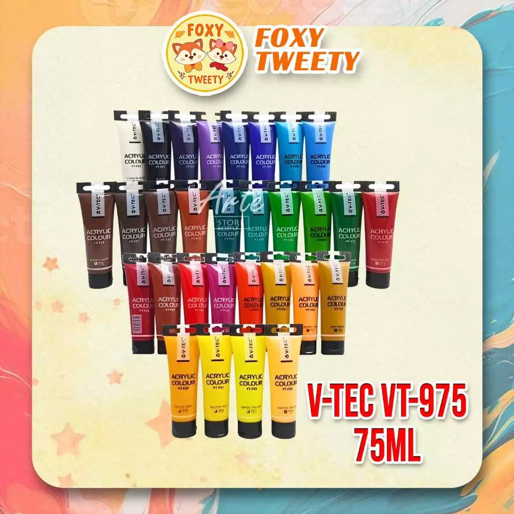 

(LIVE) 1 PCS V-TEC JUMBO Acrylic Colour 75ML VTEC VT-975 V TEC