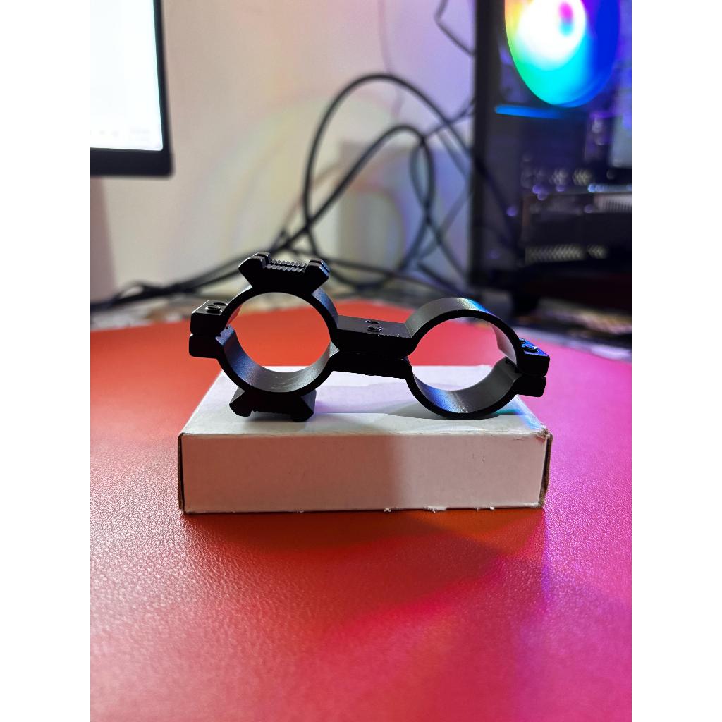 mounting senter tube 25 ke 25 bahan alumunium mounting teleskop