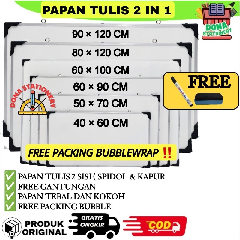 

PAPAN TULIS 2 SISI SPIDOL DAN KAPUR | WHITEBOARD | PAPAN TULIS MURAH | PAPAN TULIS ANAK