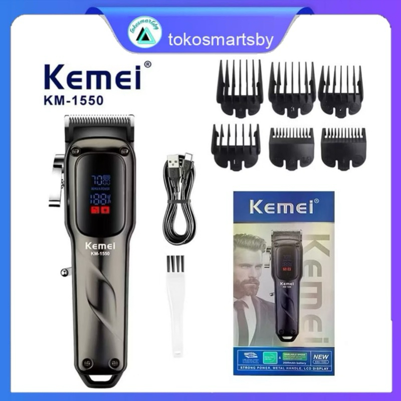 Kemei Alat Cukur Rambut Kemei Elektrik Hair KM1550 Alat Pemotong Rambut Hair Clipper