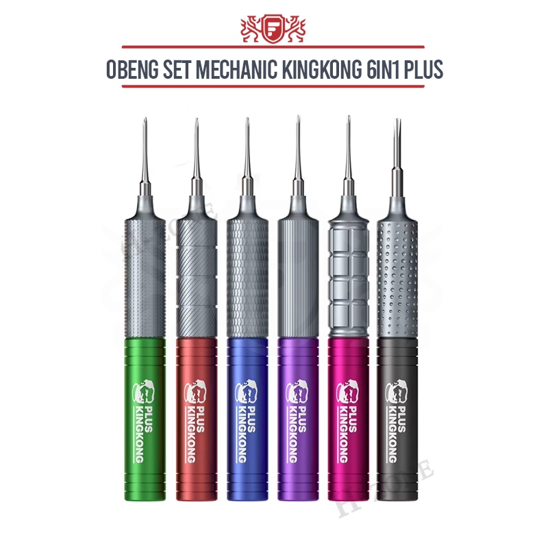 Obeng Set Mechanic Kingkong 6in1 Plus / Mechanic Obeng 6IN1 iP0ne Android Original