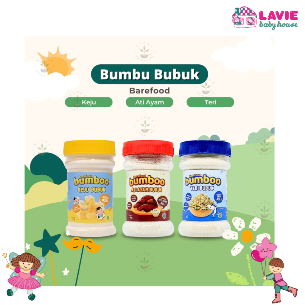 

BgKr BUMBOO Bubuk Keju Ati Ayam Ikan Teri Topping MPASI Tinggi Protein & Kalsium Perisa Makanan Anak