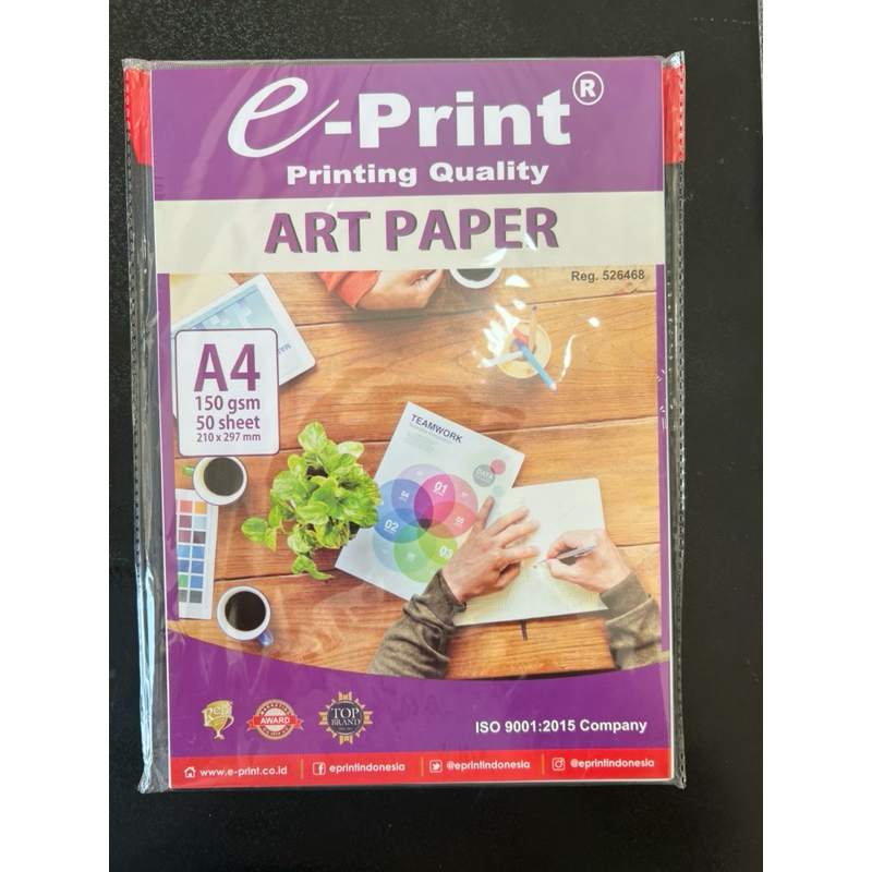 

Art Paper e-print A4 150gsm isi 50lembar Waterproof